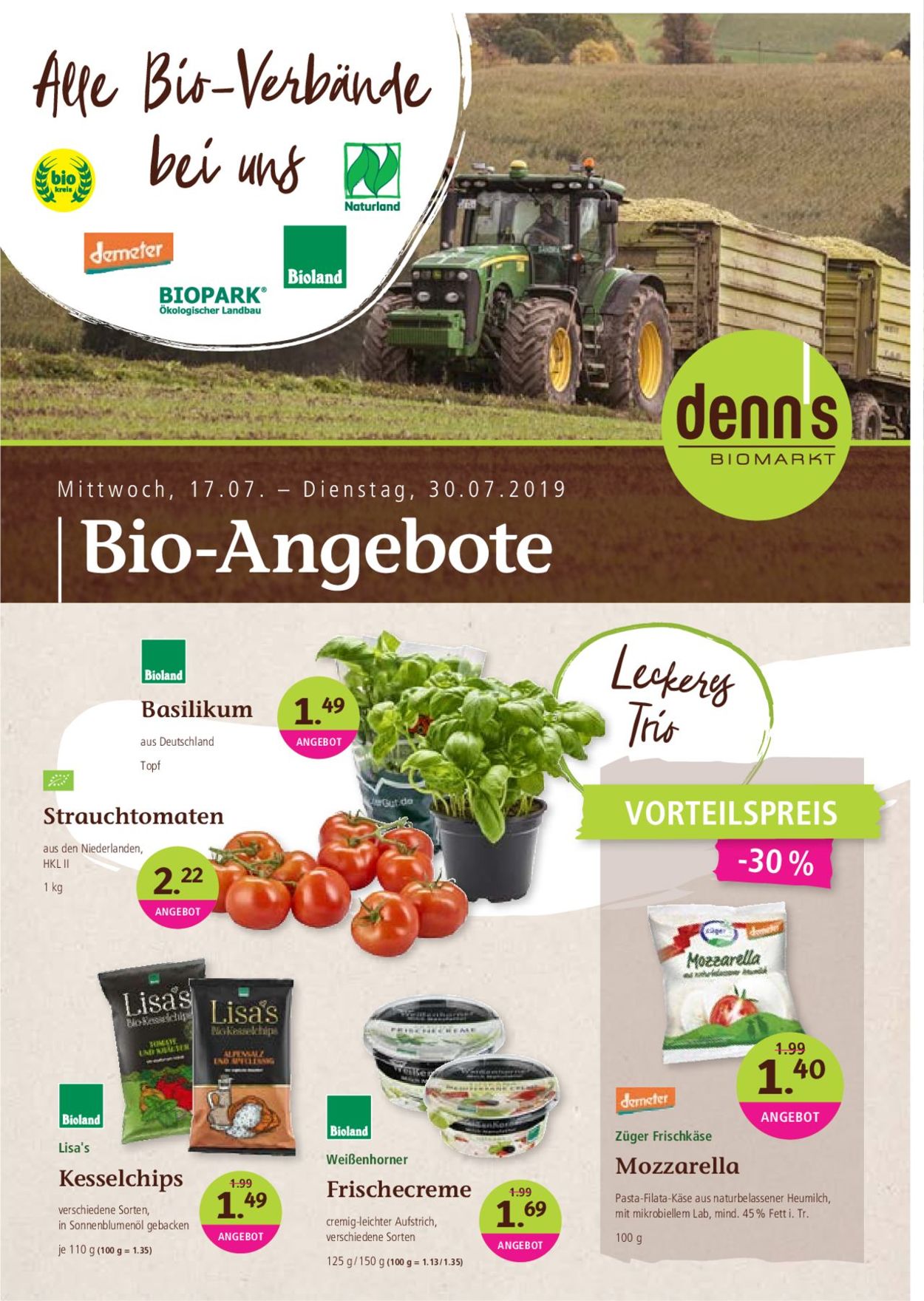 Prospekt Denn's Biomarkt vom 17.07.2019