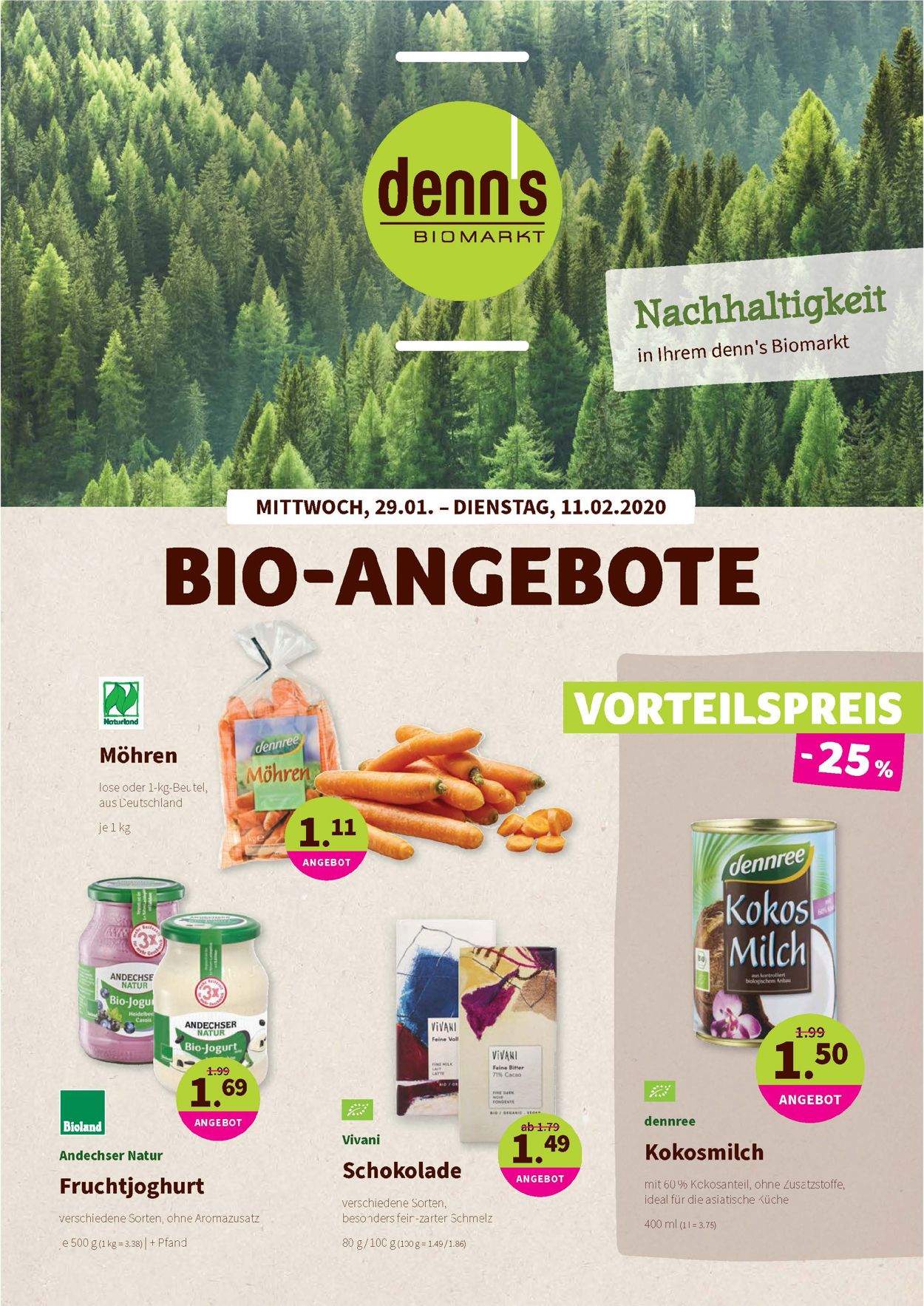 Prospekt Denn's Biomarkt vom 29.01.2020