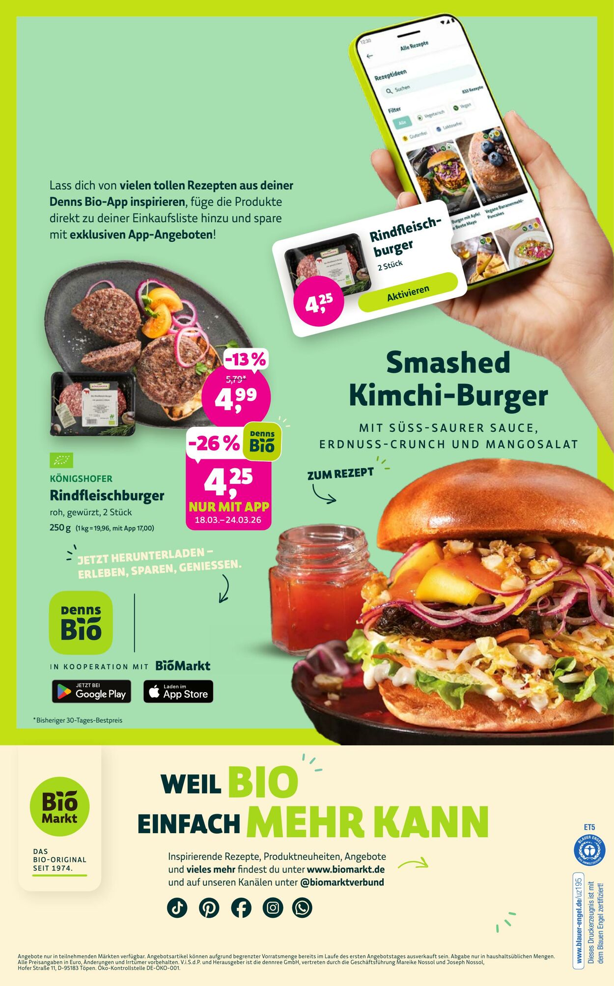 Prospekt Denn's Biomarkt vom 20.03.2026