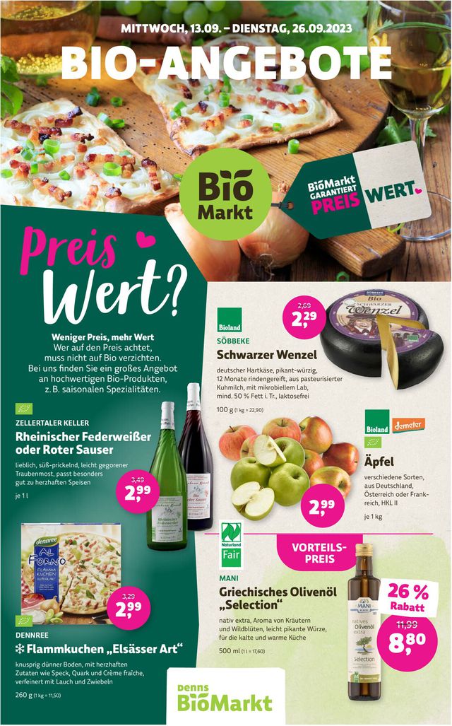 Prospekt Denn's Biomarkt vom 12.09.2023