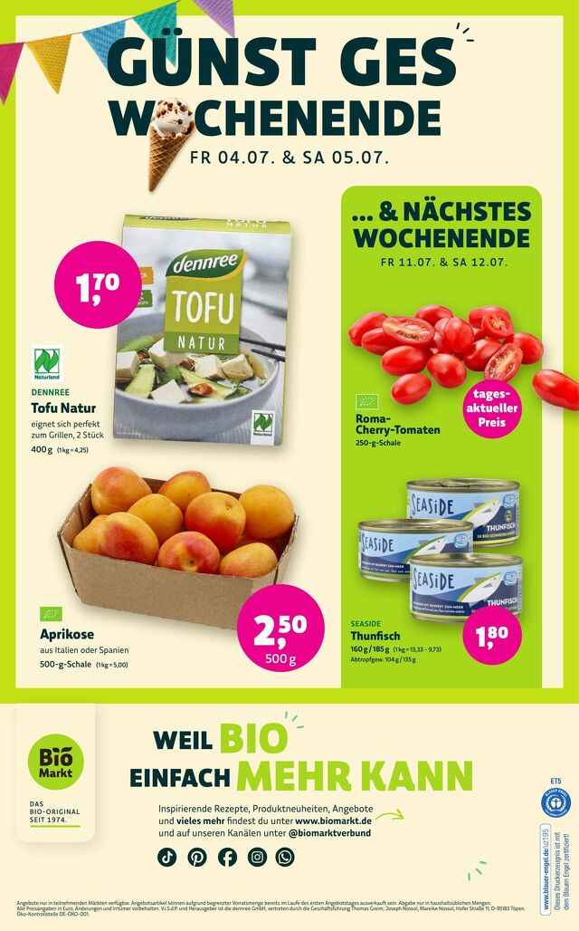 Prospekt Denn's Biomarkt vom 28.07.2025