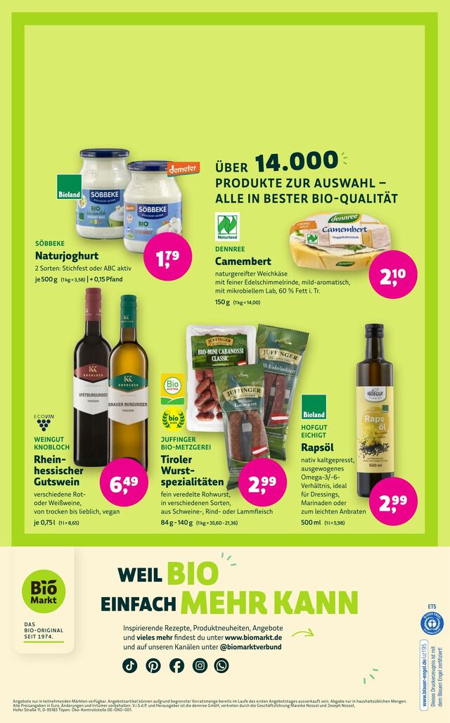 Prospekt Denn's Biomarkt vom 06.03.2026