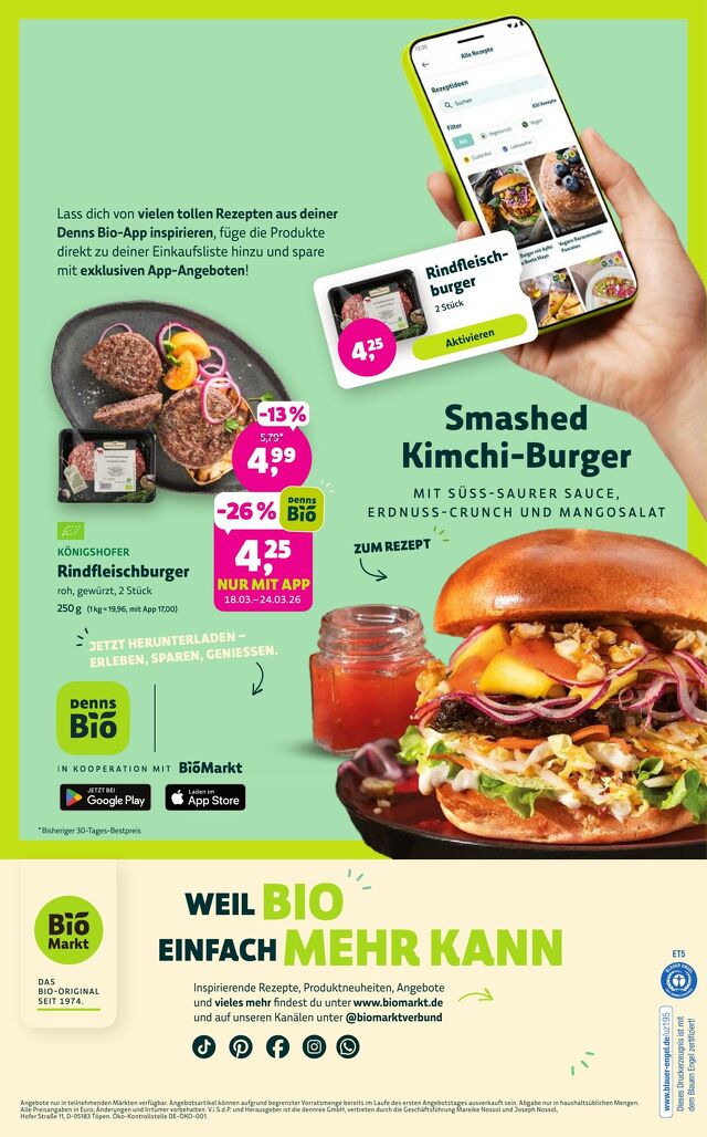 Prospekt Denn's Biomarkt vom 20.03.2026