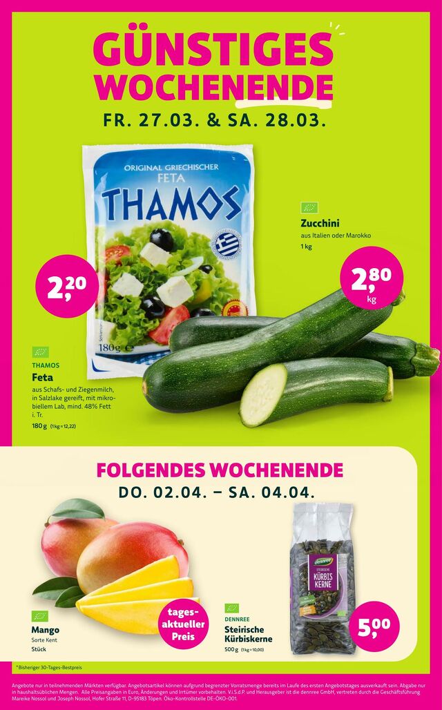 Prospekt Denn's Biomarkt vom 03.04.2026