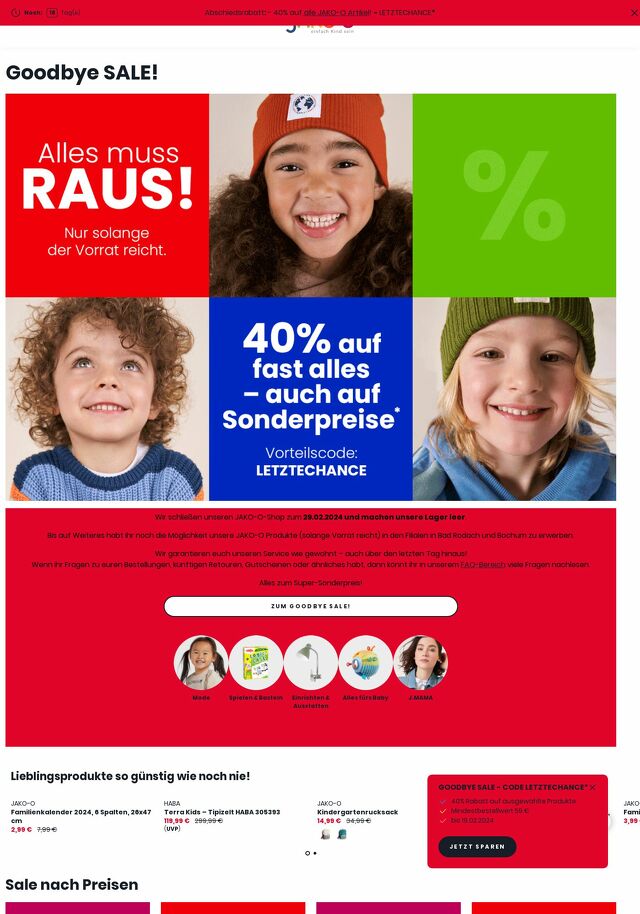 Prospekt JAKO-O vom 12.02.2024