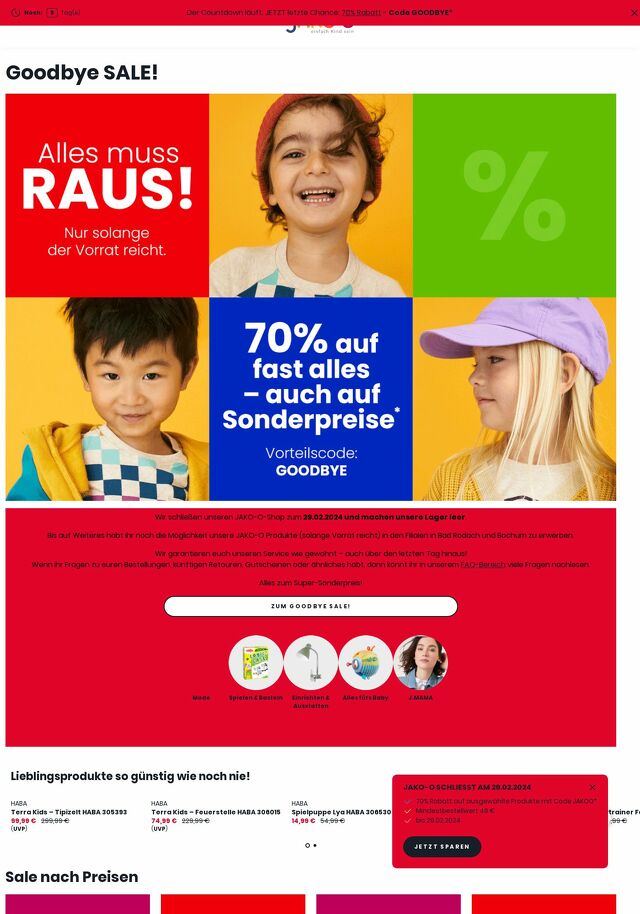 Prospekt JAKO-O vom 19.02.2024