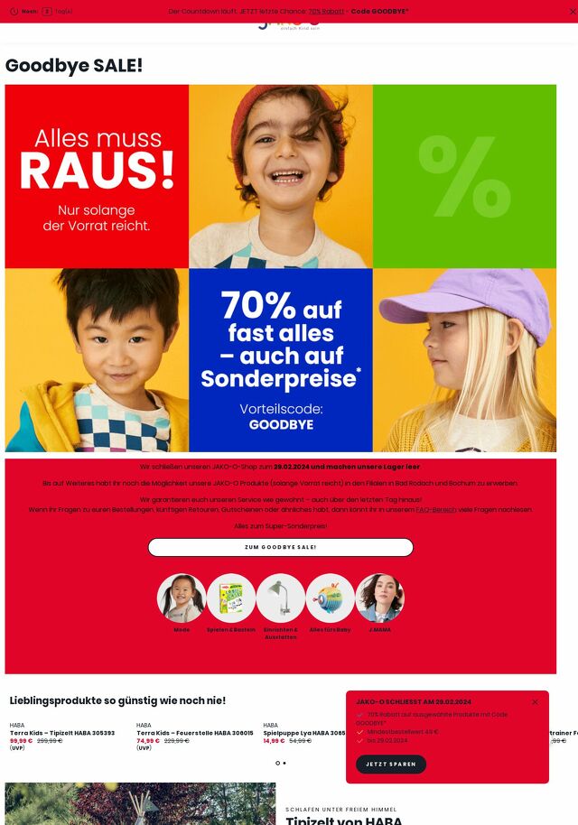 Prospekt JAKO-O vom 26.02.2024